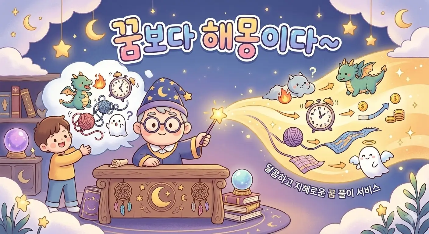 드림 타로 해몽 리포트 - 꿈의 상징과 현실 메시지를 스토리로 해석하는 AI 꿈해몽